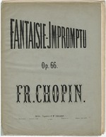 Chopin, Frédéric - Titelblatt der deutschen Ausgabe von Fantaisie-Impromptu, Op. 66
