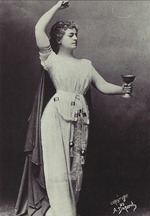 Unbekannter Fotograf - Opernsängerin Lilli Lehmann (1848-1929) als Isolde in Oper Tristan und Isolde von Richard Wagner