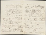 Wagner, Richard - Brief an Carolyne Sayn-Wittgenstein mit einem musikalischen Zitat aus Das Rheingold