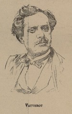 Unbekannter Künstler - Eugène François Vauthrot (1825-1871) Porträt aus dem Programm zur Oper Tannhäuser von Richard Wagner. Paris, Théâtre de l'Opéra-