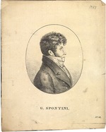 Unbekannter Künstler - Porträt von Dirigent und Komponist Gaspare Spontini (1774-1851)