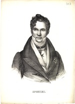 Unbekannter Künstler - Porträt von Dirigent und Komponist Gaspare Spontini (1774-1851)