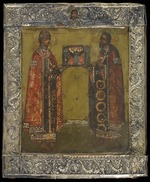 Russische Ikone - Heiligen Zarewitsch Demetrius und Fürst Roman von Uglitsch