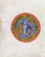 Rubljow, Andrei, (Schule) - Engel. Symbol des Evangelisten Matthäus (Miniatur aus dem Morosov-Evangeliar)