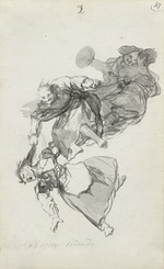 Goya, Francisco, de - Bajan riñendo. Album Hexen und alte Frauen