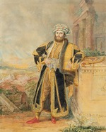 Eynard-Chatelain, Suzanne-Elisabeth - Porträt von Prinz Alexandros Mavrokordatos (1791-1865) als griechischer Freiheitskämpfer in türkischem Kostüm
