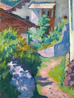 Giacometti, Giovanni - Haus und Weg in Capolago