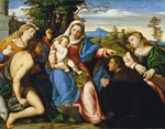 Palma il Vecchio, Jacopo, der Ältere - Maria mit dem Kinde, Heiligen und Stifter