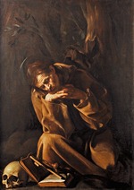 Caravaggio, Michelangelo - Meditation des heiligen Franziskus von Assisi