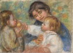 Renoir, Pierre Auguste - Kind mit Apfel (Gabrielle, Jean Renoir und ein kleines Mädchen)