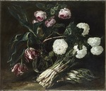 Fyt, Jan (Johannes) - Vase von Blumen und zwei Bündel Spargel