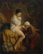 Subleyras, Pierre - Szene aus der Fabel Le bât (Der Saumsattel) von Jean de La Fontaine