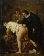 Subleyras, Pierre - Szene aus der Fabel La Jument du compère Pierre von Jean de La Fontaine
