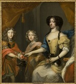 Krafft, David, von - Anna Sophie von Dänemark (1647-1717), Kurfürstin von Sachsen mit Söhne Johann Georg und Friedrich August