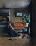 Backer, Harriet - Blaues Interieur