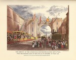 Unbekannter Künstler - Die Eröffnung der Liverpool and Manchester Railway am 15. September 1830. Der maurische Bogen am Bahnhof Edge Hill