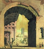 Brüllow (Briullow), Alexander Pawlowitsch - Die Maxentiusbasilika am Forum Romanum