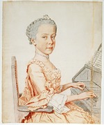 Liotard, Jean-Étienne - Erzherzogin Maria Josepha von Österreich (1751-1767) am Cembalo