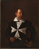 Caravaggio, Michelangelo - Porträt des Fra Antonio Martelli (Der Malteserritter)