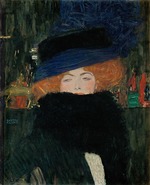 Klimt, Gustav - Dame mit Hut und Federboa