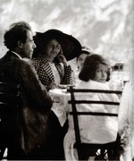 Unbekannter Fotograf - Gustav Mahler mit Alma und den Töchtern Maria und Anna