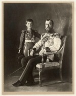 Unbekannter Fotograf - Zar Nikolaus II. und Zarewitsch Alexei