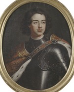 Unbekannter Künstler - Porträt von Kaiser Peter I. der Große (1672-1725)
