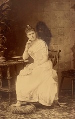 Bergamasco, Charles (Karl) - Porträt von Großfürstin Alexandra Georgiewna von Russland (1870-1891)