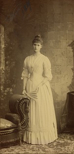 Bergamasco, Charles (Karl) - Porträt der Kaiserin Alexandra Fjodorowna von Russland (1872-1918) als Großfürstin
