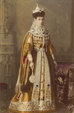 Bergamasco, Charles (Karl) - Porträt der Kaiserin Maria Fjodorowna, Prinzessin Dagmar von Dänemark (1847-1928)