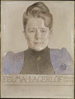 Larsson, Carl - Porträt von Schriftstellerin Selma Lagerlöf (1858-1940)