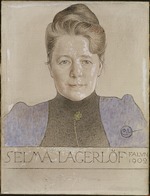 Larsson, Carl - Porträt von Schriftstellerin Selma Lagerlöf (1858-1940)
