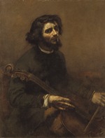 Courbet, Gustave - Der Cellist (Selbstbildnis)