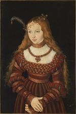 Cranach, Lucas, der Ältere - Porträt der Prinzessin Sibylle von Kleve (1512-1554)
