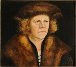 Cranach, Lucas, der Ältere - Bildnis eines Mannes in braunem Pelzbarett