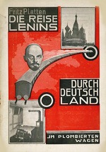 Unbekannter Künstler - Titelseite Die Reise Lenins durch Deutschland im plombierten Wagen von Fritz Platten