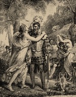 Desenne, Alexandre-Joseph - Vasco da Gama auf der Liebesinsel. Illustration für Die Lusiaden von Luiz de Camoes