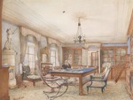 Alt, Franz - Biedermeierliches Interieur mit einem am Tisch sitzenden Mann