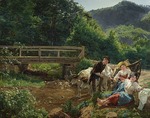 Waldmüller, Ferdinand Georg - Versöhnung an der Brücke