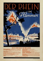 Unbekannter Künstler - Der Rhein in Flammen