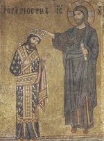 Byzantinischer Meister - Roger II. von Sizilien, von Christus gekrönt