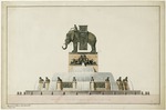 Alavoine, Jean-Antoine - Entwurf für Elephantenbrunnen auf dem Bastilleplatz