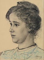 Toorop, Jan - Porträt von Agatha Donkers-De Vries