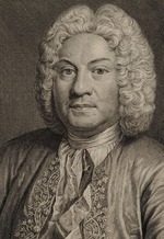 Flipart, Jean Charles - Porträt von Komponist François Couperin (1668-1733)