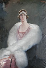 Unbekannter Künstler - Porträt von Prinzessin Marie José von Belgien (1906-2001)