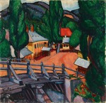 Tihanyi, Lajos - Landschaft mit Brücke