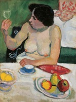 Berény, Róbert - Frau mit Glas