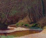 Vallotton, Felix Edouard - Rostiger Bach und weiße Kieselsteine