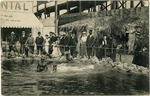 Unbekannter Fotograf - Völkerschau. Teich eines senegalesischen Dorfes. Exposition Universelle et Internationale de Liège