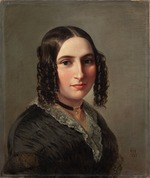 Oppenheim, Moritz Daniel - Porträt von Komponistin Fanny Hensel geb. Mendelssohn (1805-1847)